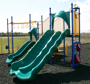 Fenced in and adult supervised playground at Louisburg Baptist Temple